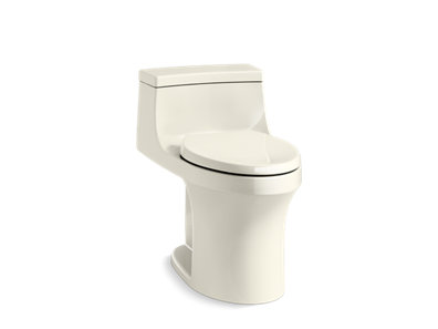 San Souci® Comfort Height® One-piece compact elongated 1.28 gpf chair height toilet with right-hand trip lever, and Quiet-Close seat - K-5172-RA-96