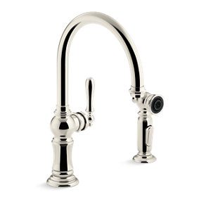 Artifacts® Single-handle kitchen sink faucet with two-function sprayhead - K-99262-SN