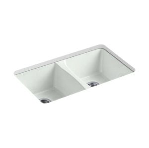 Deerfield® 33" x 22" x 9-5/8" undermount double-equal kitchen sink - K-5873-5U-FF