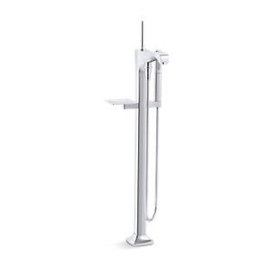 Margaux® Floor-mount bath filler trim with handshower - K-T97331-4-CP