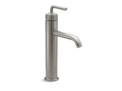 Purist® Tall single-handle bathroom sink faucet with lever handle, 1.2 gpm - K-14404-4A-BN