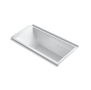 Underscore® Rectangle 60" x 30" alcove bath with integral flange and right-hand drain - K-1121-R-0