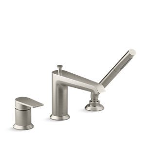 Hint® Deck-mount bath faucet with handshower - K-97070-4-BN