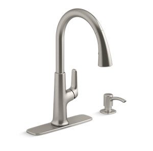 Volt Pull-down kitchen sink faucet with soap/lotion dispenser - K-R26573-SD-VS