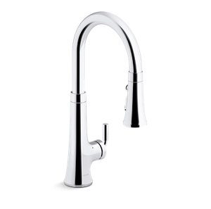 Tone® Touchless pull-down kitchen sink faucet with KOHLER® Konnect and three-function sprayhead - K-23766-WB-CP