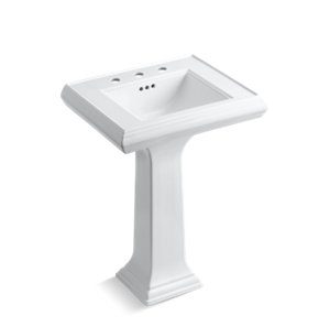 Memoirs® Classic 24" pedestal bathroom sink with 8" widespread faucet holes - K-2238-8-0