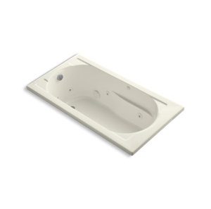 Devonshire® 60" x 32" drop-in whirlpool bath with end drain and heater - K-1357-H-96