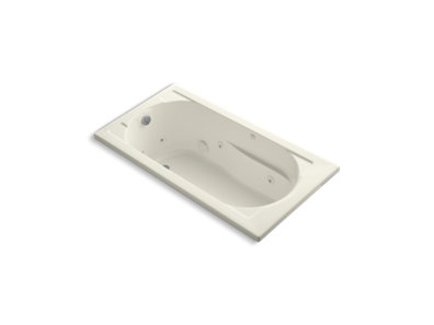 Devonshire® 60" x 32" drop-in whirlpool bath with end drain and heater - K-1357-H-96