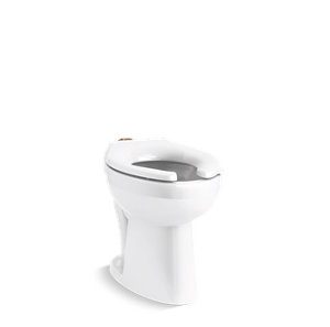 Highcliff Ultra Floor-mount top spud antimicrobial flushometer bowl with bedpan lugs - K-96057-SSL-0