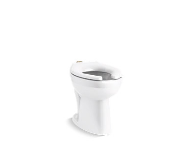 Highcliff Ultra Floor-mount top spud antimicrobial flushometer bowl with bedpan lugs - K-96057-SSL-0