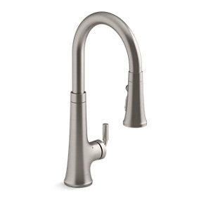 Tone® Touchless pull-down kitchen sink faucet with three-function sprayhead - K-23766-VS
