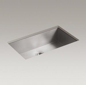Vault 32" undermount single-bowl large kitchen sink - K-3821-NA