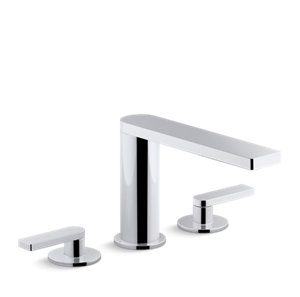 Composed® Widespread bathroom sink faucet with lever handles, 1.2 gpm - K-73060-4-CP