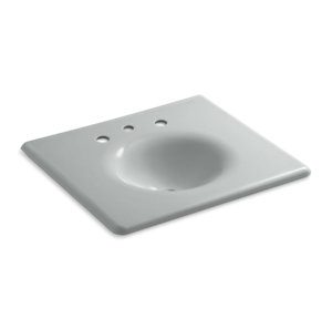Iron/Impressions® 25" Enameled cast iron vanity top with integrated round sink - K-3048-8-95