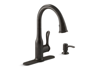 Motif® Pull-down kitchen faucet with soap/lotion dispenser - K-R23863-SD-2BZ