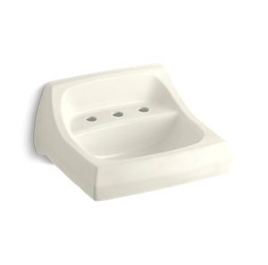 Kingston 21-1/4" x 18-1/8" wall-mount/concealed arm carrier bathroom sink with widespread faucet holes - K-2006-96