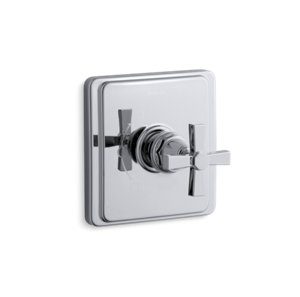 Pinstripe® Pure Rite-Temp® valve trim with cross handle - K-TS13135-3A-CP