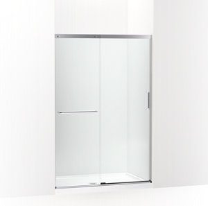 Elate Sliding shower door, 70-1/2" H x 44-1/4 - 47-5/8" W, with 1/4" thick Crystal Clear glass - K-707606-6L-SH