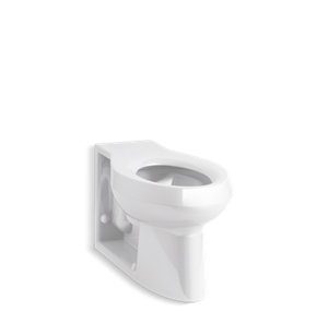 Anglesey Floor-mount rear spud flushometer bowl with integral seat - K-4398-0