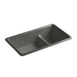 Iron/Tones® 33" x 18-3/4" x 9-5/8" Smart Divide® top-mount/undermount large/medium kitchen sink - K-6625-58