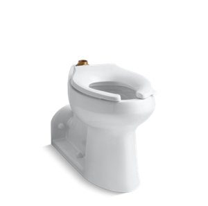 Anglesey Comfort Height® Floor-mount top spud antimicrobial flushometer bowl - K-4352-SS-0