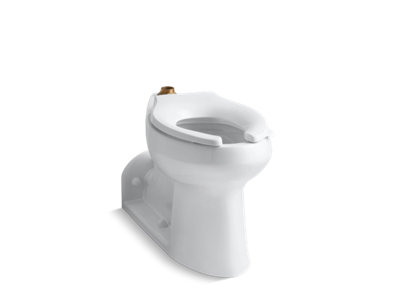 Anglesey Comfort Height® Floor-mount top spud antimicrobial flushometer bowl - K-4352-SS-0