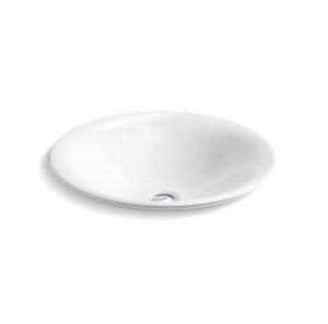 Sartorial Herringbone Carillon® Round Wading Pool® Vessel bathroom sink - K-75748-HD1-0