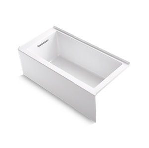 Underscore® Rectangle 60" x 30" alcove bath with integral apron, integral flange, and left-hand drain - K-20201-LA-0