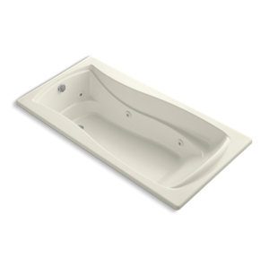 Mariposa® 72" x 36" drop-in whirlpool with reversible drain - K-1257-96
