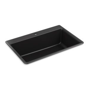 Kennon® 33" x 22" x 10-1/8" Neoroc® top-mount/undermount single-bowl kitchen sink - K-8437-1-CM1