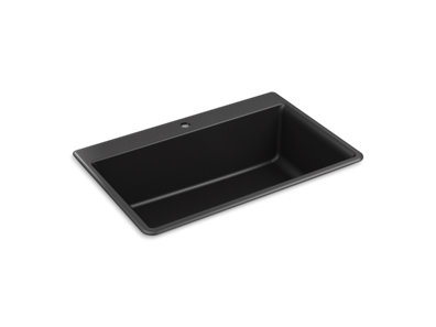 Kennon® 33" x 22" x 10-1/8" Neoroc® top-mount/undermount single-bowl kitchen sink - K-8437-1-CM1