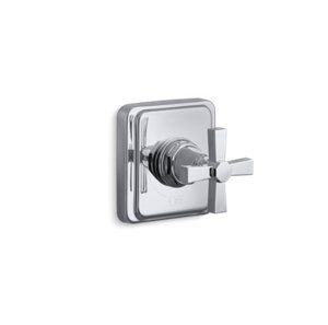 Pinstripe® Valve trim with Pure design cross handle for volume control valve, requires valve - K-T13174-3A-CP