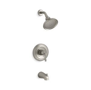 Devonshire® Rite-Temp® bath and shower trim with slip-fit spout and 2.5 gpm showerhead - K-TS395-4S-BN