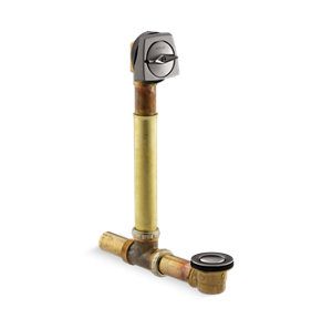 Clearflo 1-1/2" adjustable pop-up drain with above- or through-the-floor installations for 17"-24" deep baths - K-7161-AF-TT