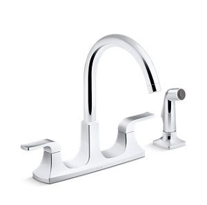 Rubicon® Two-handle kitchen faucet with sidespray - K-R26582-CP
