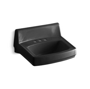 Greenwich 20-3/4" x 18-1/4" wall-mount/concealed arm carrier bathroom sink with 4" centerset faucet holes - K-2032-7