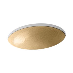 Whist® Glass undermount bathroom sink in Opaque Sandalwood - K-2741-G7-B11