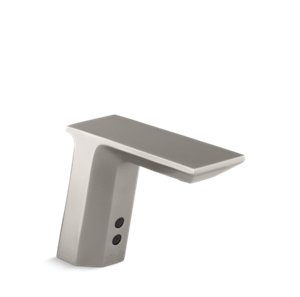 Geometric Touchless faucet with Insight technology and temperature mixer, DC-powered - K-13466-VS