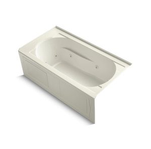 Devonshire® 60" x 32" alcove whirlpool bath with integral apron and right-hand drain - K-1357-RA-96