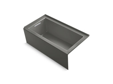 Underscore® Rectangle 60" x 32" alcove bath with integral apron, integral flange and left-hand drain - K-1957-LA-58