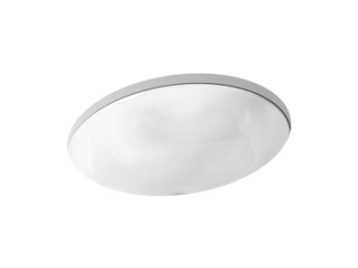 Sartorial Herringbone Caxton® Oval Undermount bathroom sink - K-14218-HD1-0