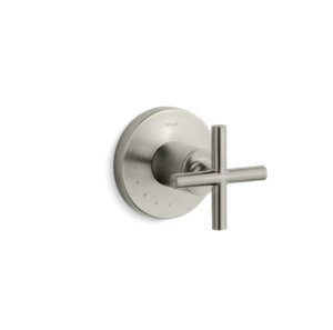 Purist® MasterShower® volume control valve trim with cross handle - K-T14490-3-BN