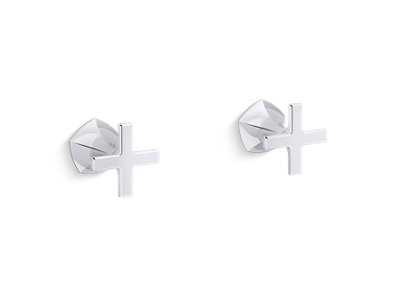 Occasion Wall-mount bathroom sink faucet cross handle trim - K-T27013-3-CP