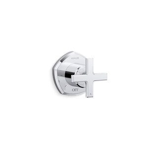 Occasion MasterShower® volume control valve trim with cross handle - K-T27041-3-CP