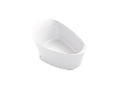 Veil® 65-7/16" x 36-7/16" freestanding bath with center toe-tap drain - K-8331-0