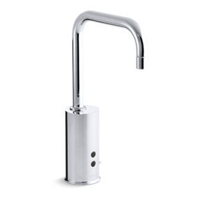 Gooseneck Touchless faucet with Insight technology and temperature mixer, DC-powered - K-13472-CP