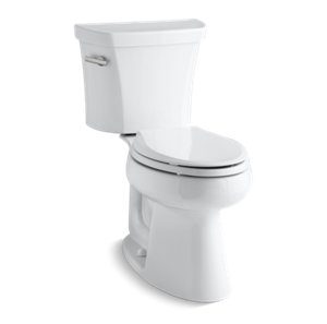 Highline® Comfort Height® Two-piece elongated 1.28 gpf chair height toilet with insulated tank - K-3999-U-0