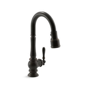 Artifacts® Pull-down kitchen sink faucet with three-function sprayhead - K-99261-2BZ