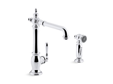 Artifacts® Single-handle kitchen sink faucet with sidesprayer - K-99265-CP