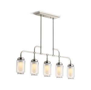 Artifacts® Five-light linear chandelier - K-22660-CH05-SNL